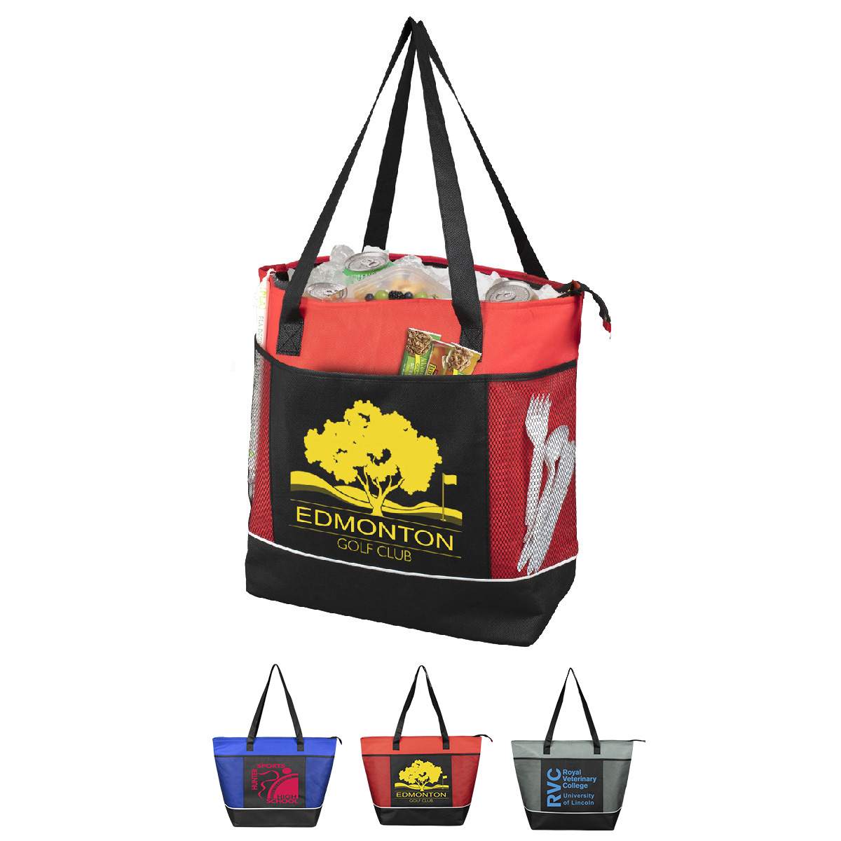 "FROST LINE" Super-Sized Insulated Zipper Cooler Tote